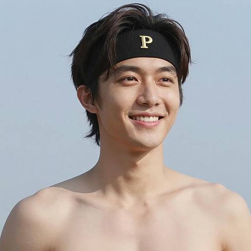 Smiling Man with Dark Hair and Headband