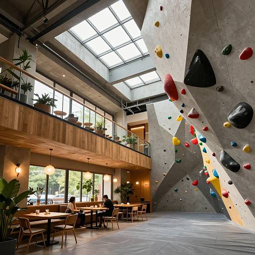 Modern Rock Climbing Gym with Cafe