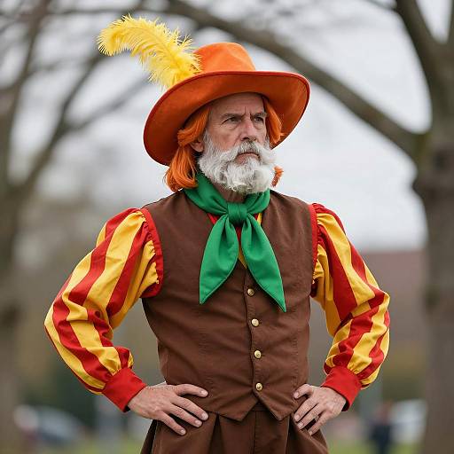 Photorealistic Carnival Costume for Older Man