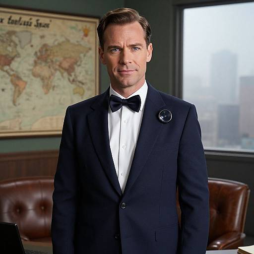 Vintage Spy Costume Cinematic Portrait