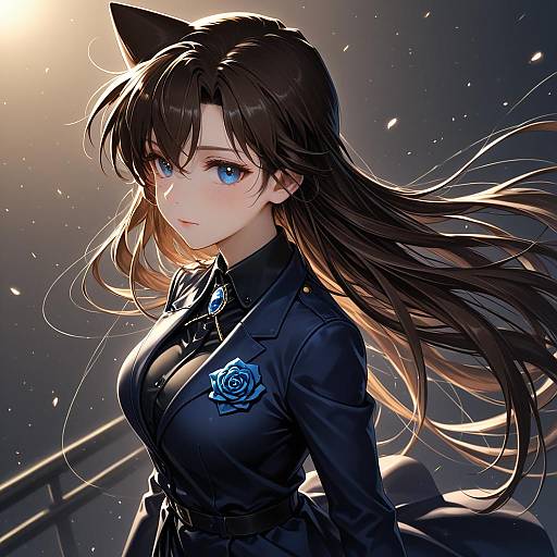 Illustration of Mouri ran, meitantei conan in the style of Rindou (radical dream)