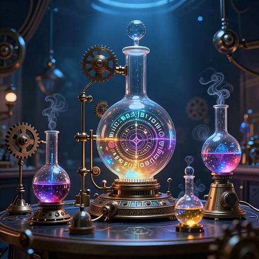 Futuristic Steampunk Magical Laboratory