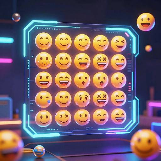 Futuristic Holographic Emoji Generator