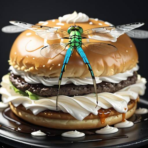 Realistic Close-Up of Hamburger Delight Realistic Close-Up of Hamburger Delight