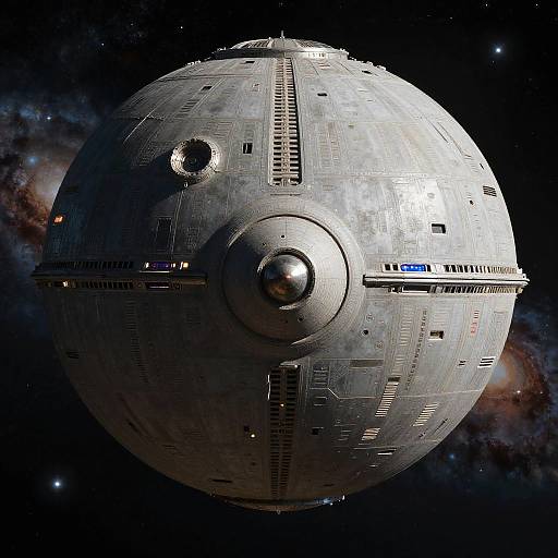 Hyper-Realistic Death Star Illustration