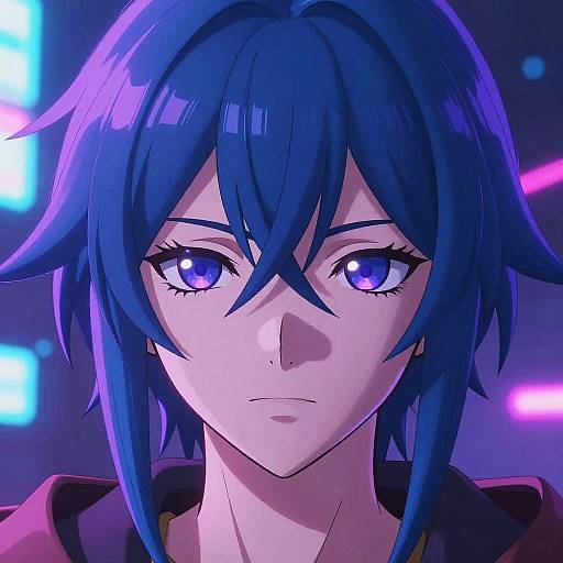 Cyberpunk Anime Character Portrait