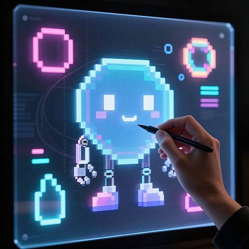 AI Robotic Sprite Maker Art