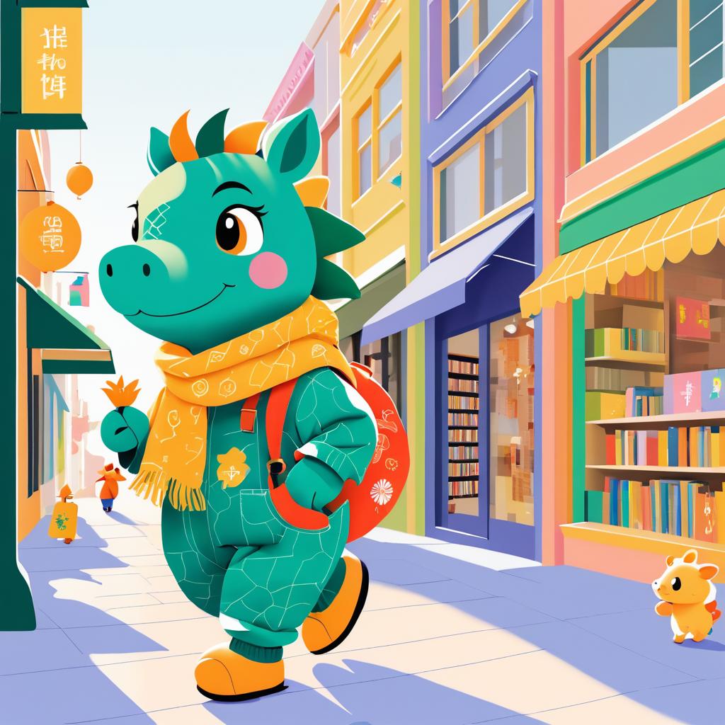 Leo the Dragon's Bookstore Adventure