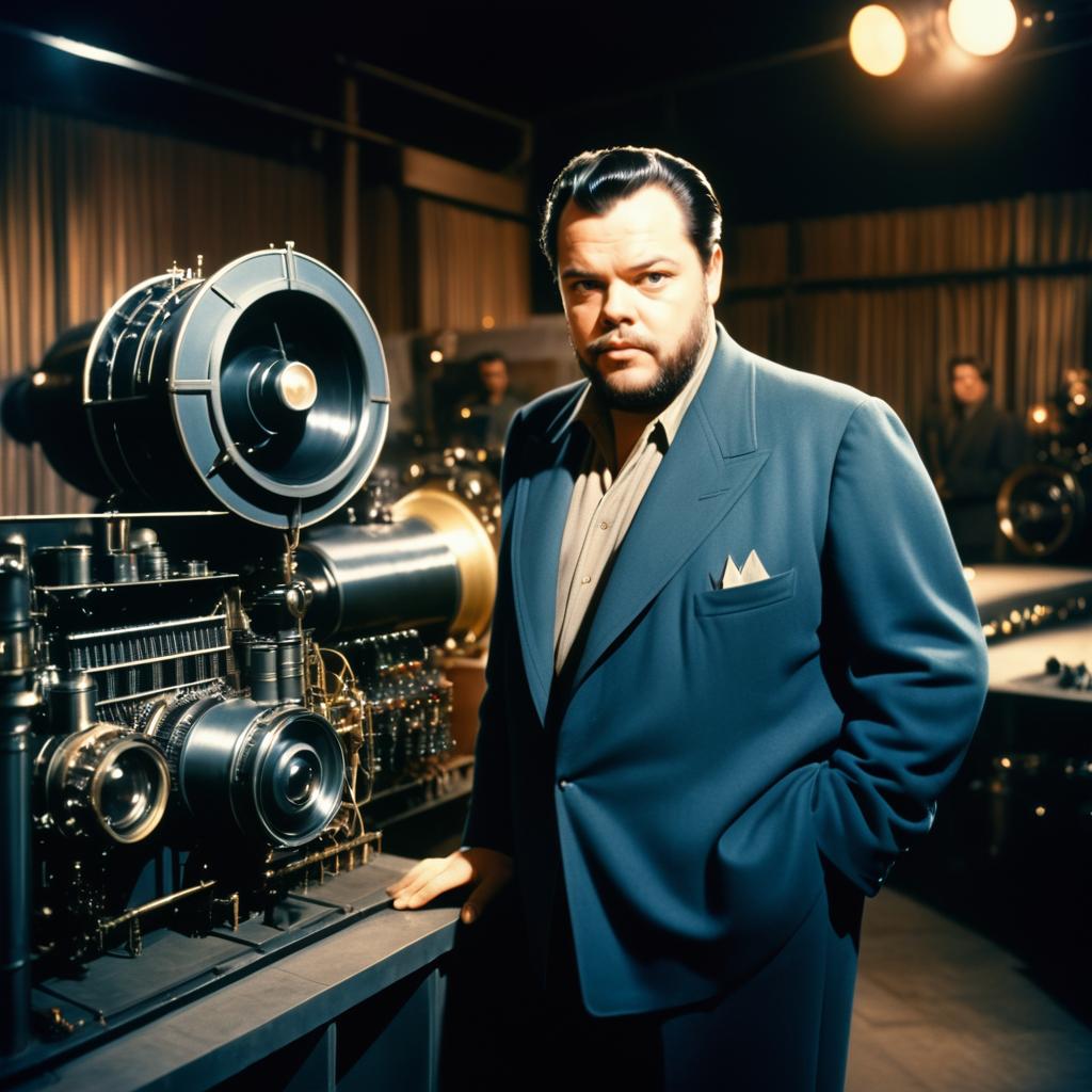 Orson Welles in Vintage Dieselpunk Style