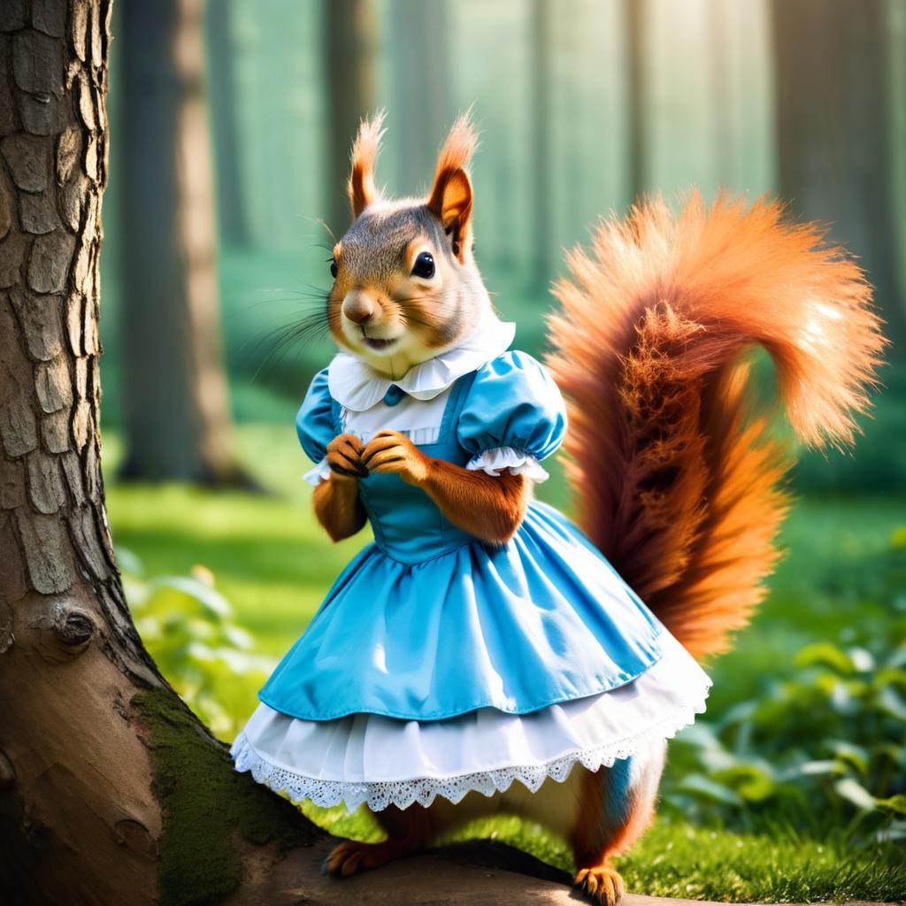 Whimsical Squirrel in Wonderland Costume