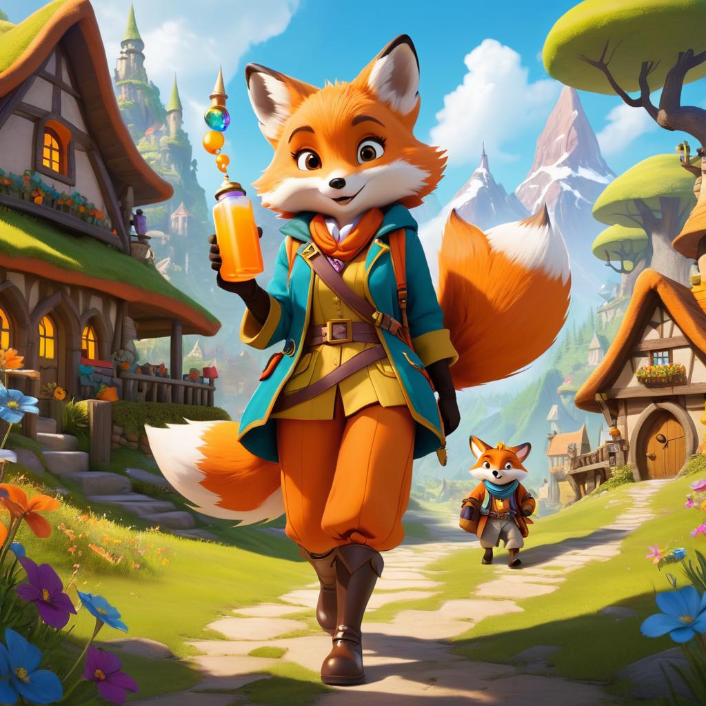 Anthropomorphic Fox Hermione in Troll Village