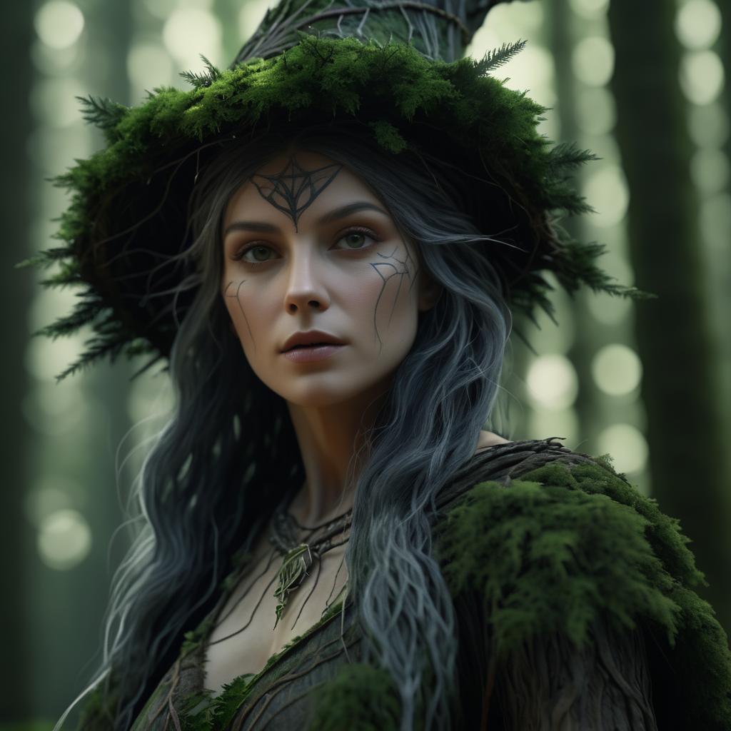 Ultra-Realistic Forest Witch in 4K UHD