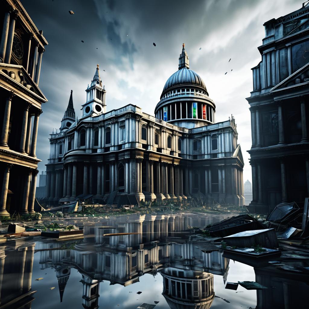 Ruined St. Paul's in Post-Apocalyptic London