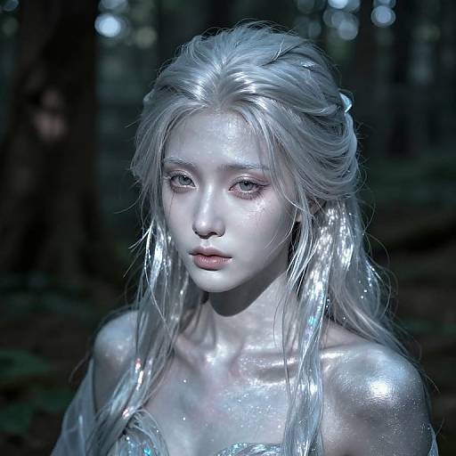 Ethereal Luminescent Forest Portrait