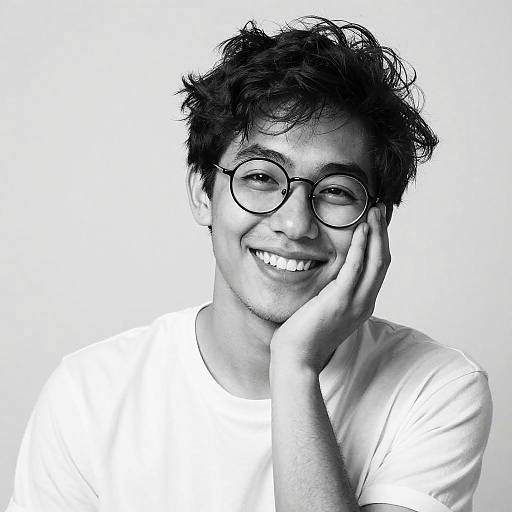 Relaxed Smiling Young Man Portrait