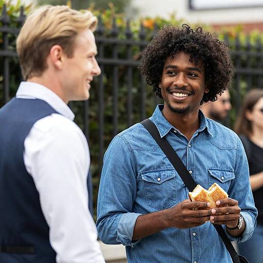 Cheerful Outdoor Lunch with Friends