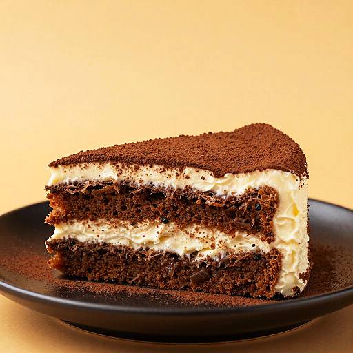 Close-Up Layered Dessert Slice