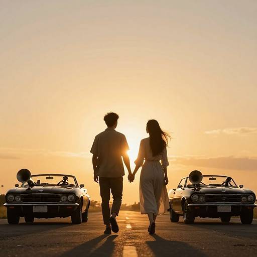 Sunset Journey of Freedom and Fate