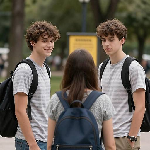 Three Friends Enjoying a Park Day