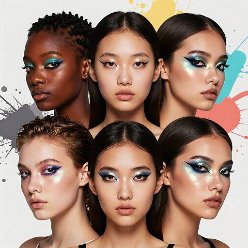 Bold Makeup Art with Diverse Faces