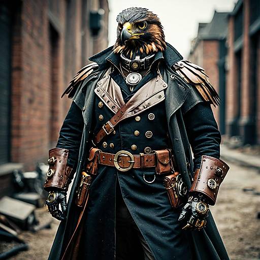 Steampunk Hawk Hybrid in Armor