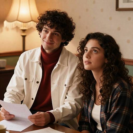 Cozy Room Portrait of Two Friends