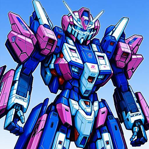 Illustration of Arcee, transformers in the style of Poco (asahi age)