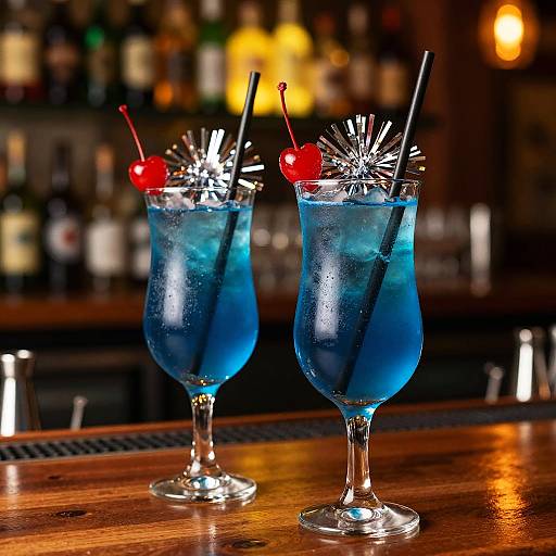 Vibrant Blue Tropical Cocktails