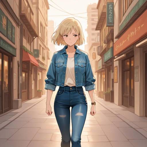 Urban Ghibli Girl in Golden Hour Urban Ghibli Girl in Golden Hour