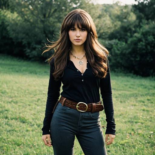 Young Woman Wearing Rogue Wig Outdoors