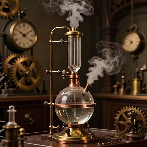 Steampunk Alembic in Victorian Lab