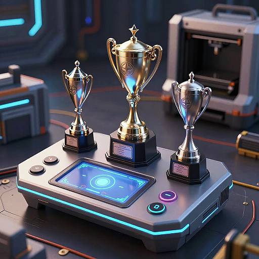 Futuristic Trophy Generator Console