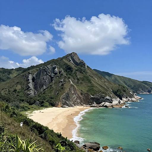 Jagged Peaks Above Turquoise Cove