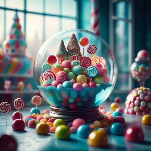 Whimsical Candy Land in Glass Ball