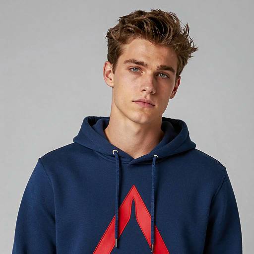 Young Man in Blue Volcom Hoodie