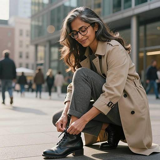 Elegant South Asian Woman in Urban Setting