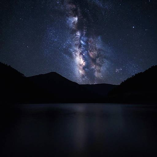 Estrellas Brillando Sobre Lago Montañoso