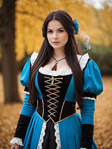 Lifestyle costume photo of Elizabeth f. beurling. Cosplay clothes