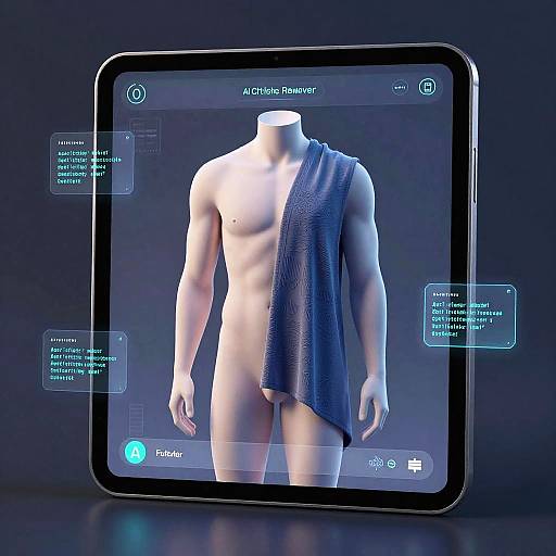 Futuristic AI Clothing Removal Interface