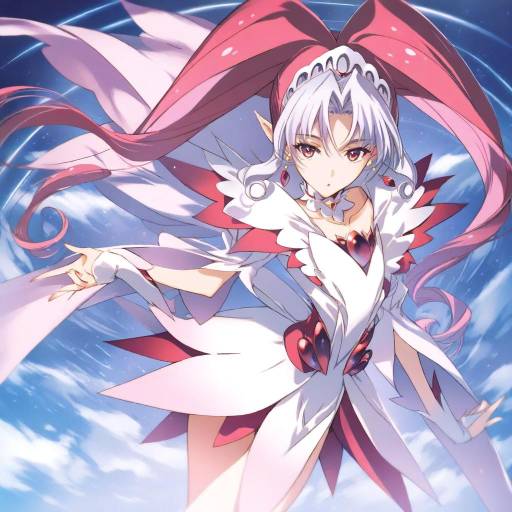 Illustration of Akagi towa, go! princess precure in the style of Nakamura takeshi