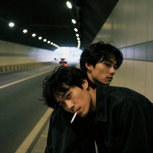 Intimate Portrait in a Dark Tunnel