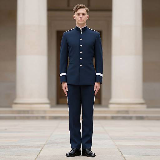 Man in Navy Lyrical Costume