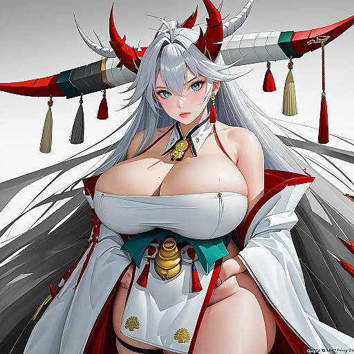 Illustration of Hakuryuu (azur lane), azur lane in the style of Liang xing