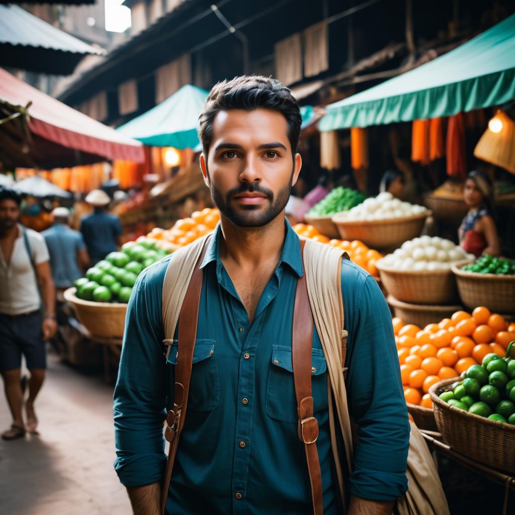 Cinematic Portrait of Adventurous Traveler