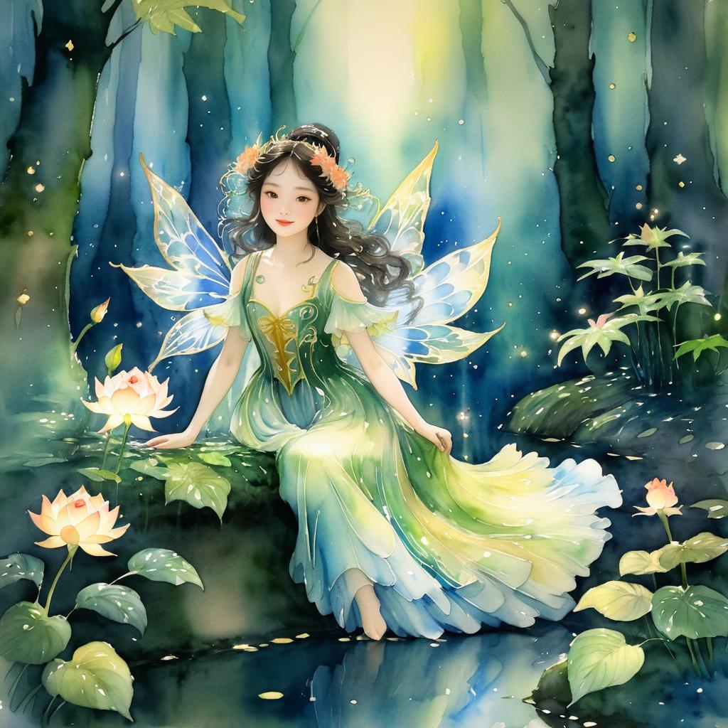 Whimsical Fairy in Enchanted Forest