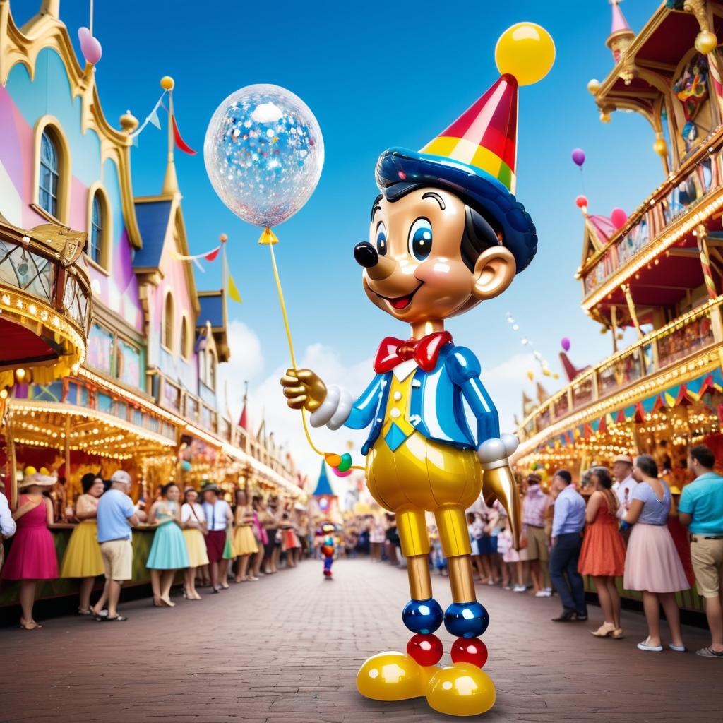 Whimsical Crystal Pinocchio at Carnival