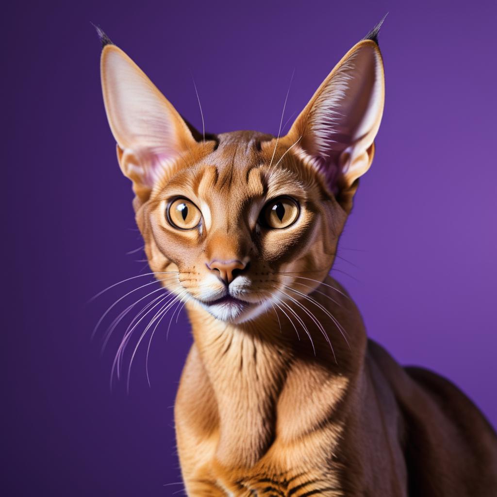 Lifelike Portrait of an Abyssinian Cat