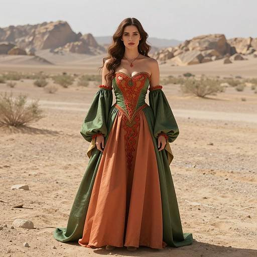 Medieval Elegance in Desert Landscape