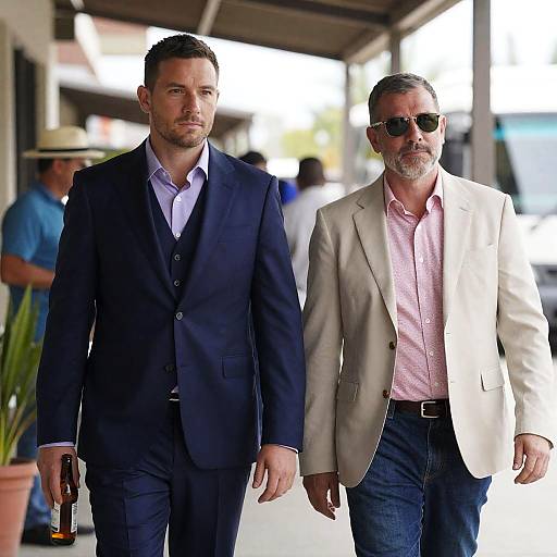Two Men in Casual Outdoor Setting