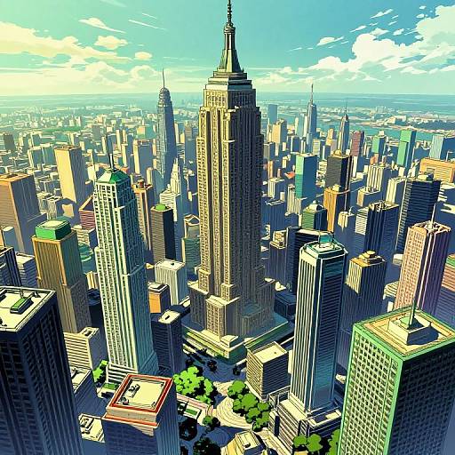 Futuristic Cyberpunk Cityscape Illustration